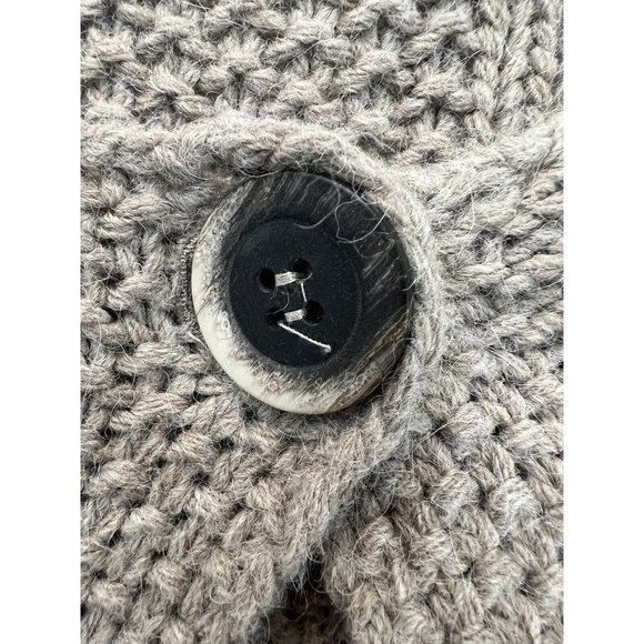 Silvia Novelli Large L Alpaca Wool Chunky Knit Cardigan Sweater Italy Brown EUC - Picture 5 of 7